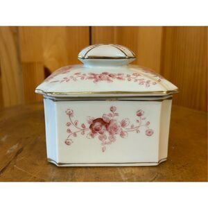 Vintage SANDREA Hand-painted Porcelain in Japan  storage container box edged in